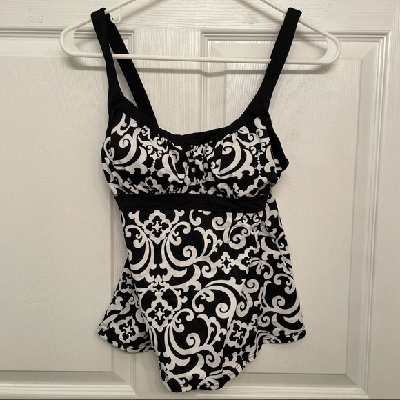 Jamaica Bay Swim Black White Tankini Top Poshmark